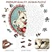Qiuenisray Mothers Day Wooden Puzzle Sweet Heart Cat Love Jigsaw Puzzle 200 Piece Beautiful Puzzle Decor FSC Certified Unique Animal Shape Puzzle Pieces Gift for Woman and Girl 111x112 in - Image 4