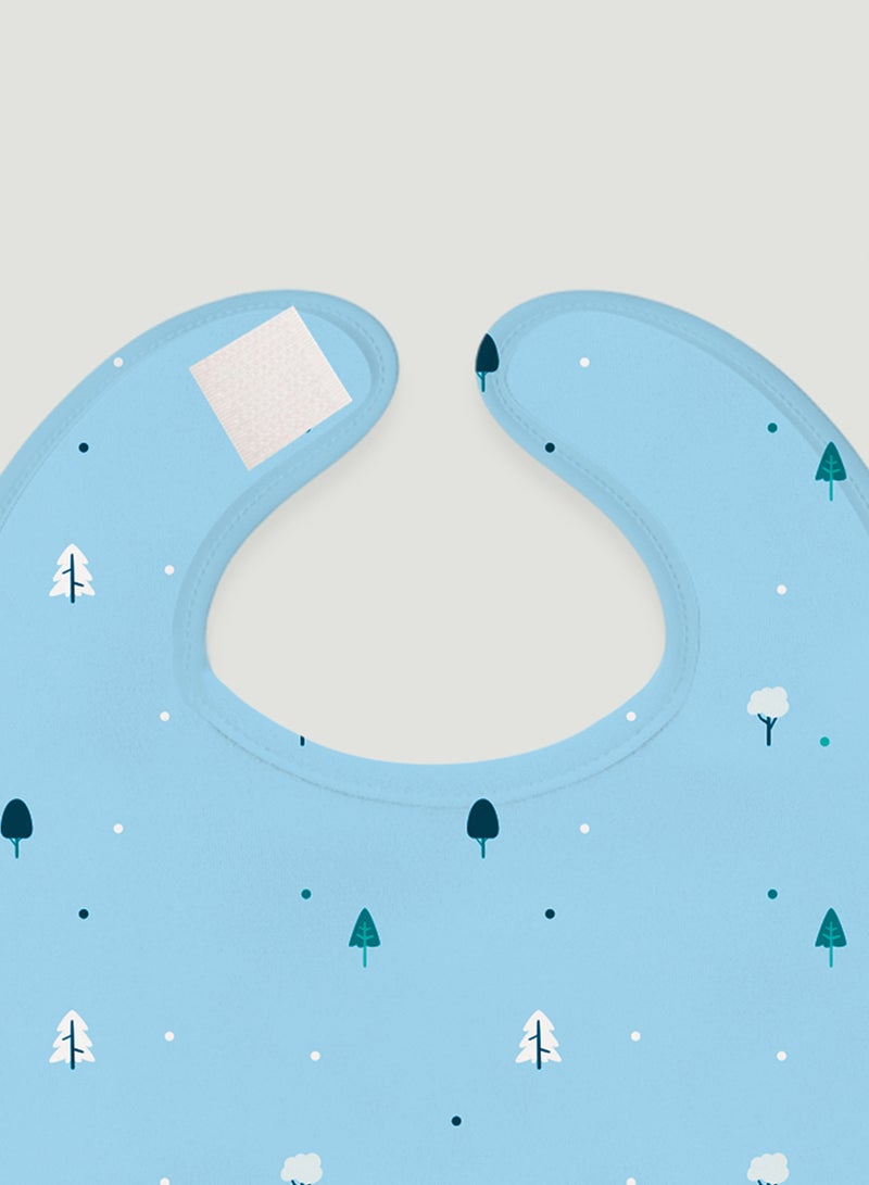 LUAY Unisex 100% Bamboo based Ultra-Soft fabric Bibs witrh Digital Print_Powder Blue - Image 3