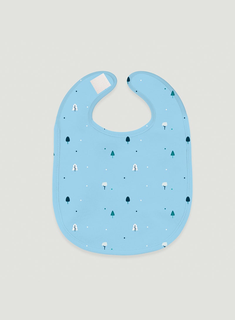 LUAY Unisex 100% Bamboo based Ultra-Soft fabric Bibs witrh Digital Print_Powder Blue - Image 2