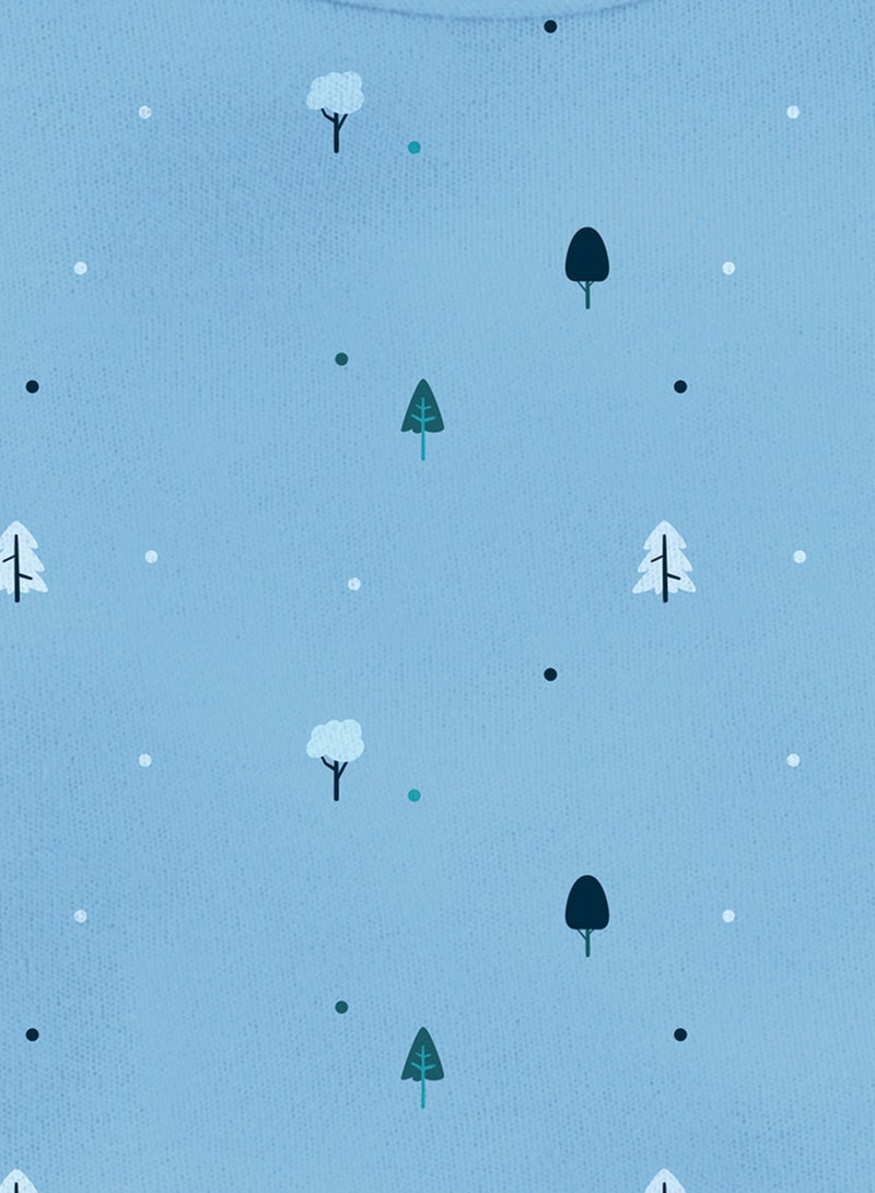 LUAY Unisex 100% Bamboo based Ultra-Soft fabric Bibs witrh Digital Print_Powder Blue - Image 4