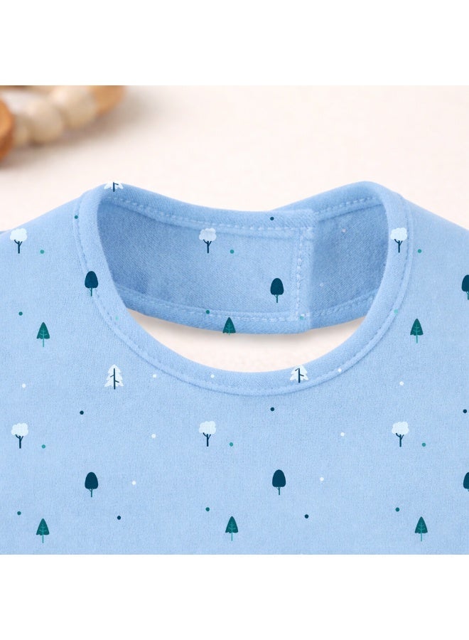 لؤي صدريات LUAY للجنسين مصنوعة من قماش الخيزران فائق النعومة بنسبة 100% مع طباعة رقمية_بودرة زرقاء - Image 2