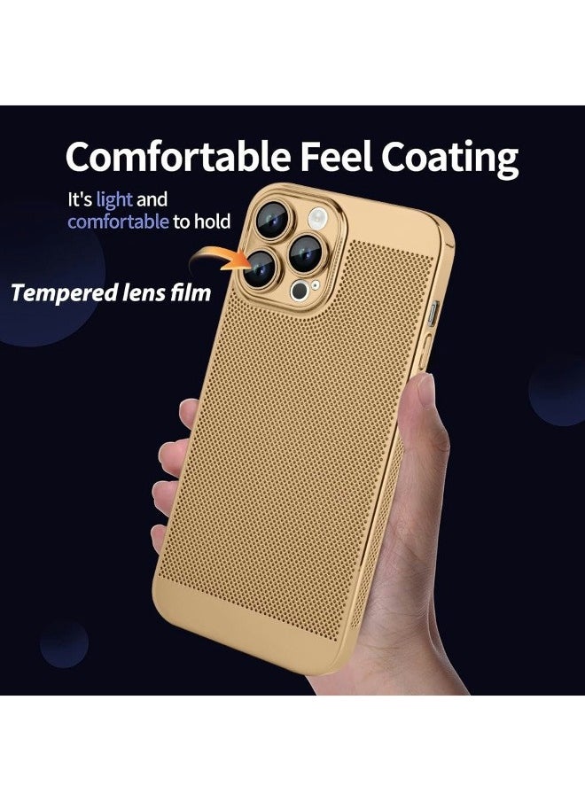 ShebSheb Electroplating Heat Dissipation Phone Case for iPhone 15 Pro Max, New Heat Dissipation Plating Fine Hole Protector for iPhone Case, Crystal Lens Film Coating Phone Case  - Image 5