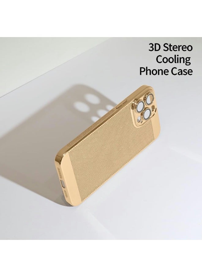 ShebSheb Electroplating Heat Dissipation Phone Case for iPhone 15 Pro Max, New Heat Dissipation Plating Fine Hole Protector for iPhone Case, Crystal Lens Film Coating Phone Case  - Image 3