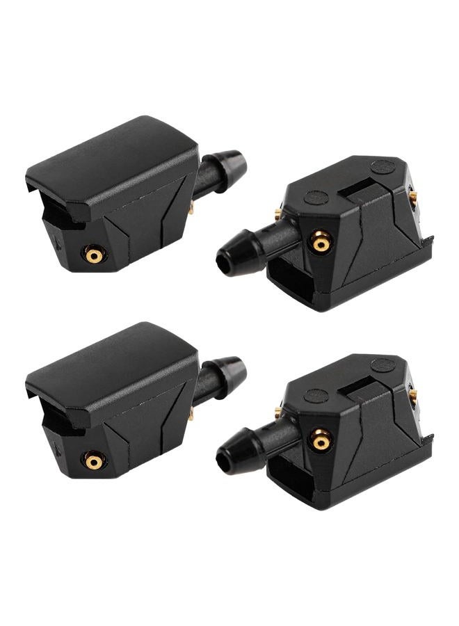 Suvnie 4 PCS Front Windshield Washer Nozzles, 4 Holes Car Windshield Washer Wiper Arm Sprayer, Auto Left Right Windshield Washer Squirter Nozzle Replacement, Universal Vehicle Accessories (4 PCS) - Image 1