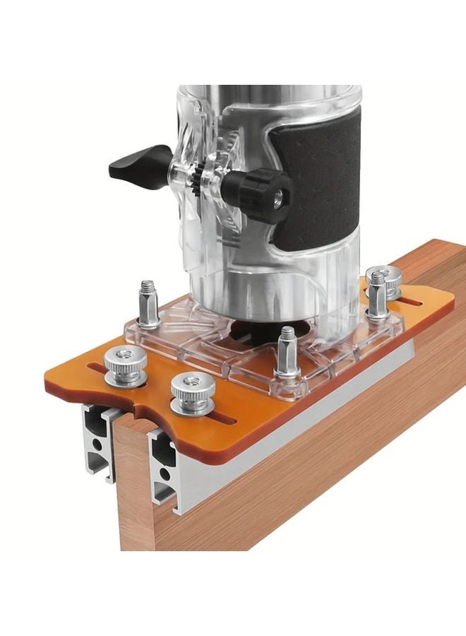 2 In 1 Woodworking Router Table Insert Plate Aluminum Alloy Engineering Plastic 65mm - Image 2