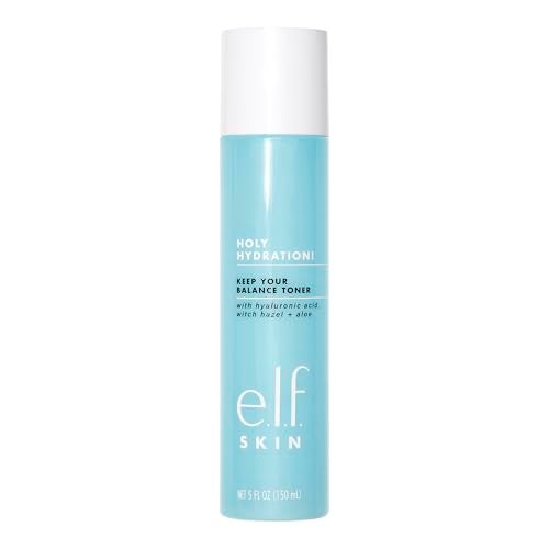 elf Keep Your Balance Toner Gentle Refreshing Removes Makeup  Impurities Hydrates Cleanses Soothes Infused with Hyaluronic Acid Witch Hazel and Aloe 507 Fl Oz