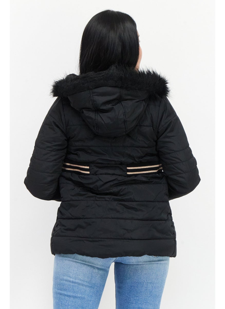 BCBG Girls Women Solid Puffer Jackets, Black  - Image 3