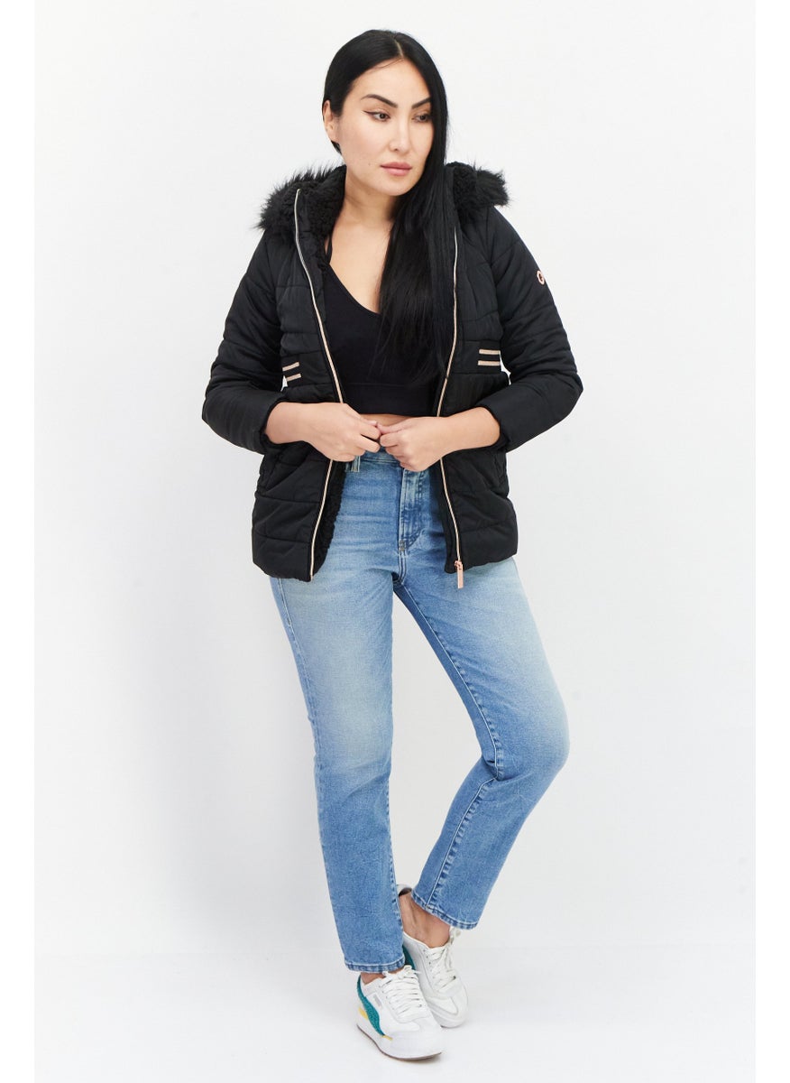 BCBG Girls Women Solid Puffer Jackets, Black  - Image 4
