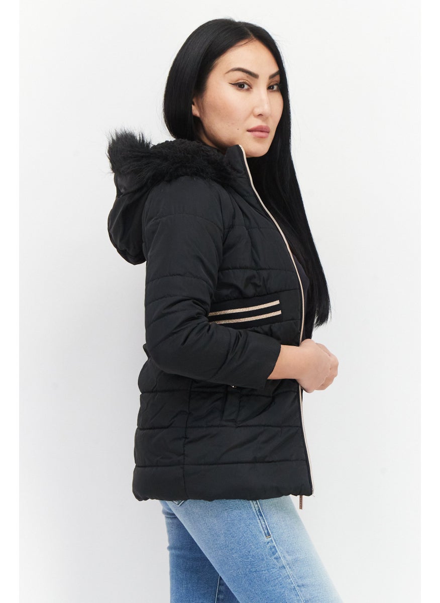 BCBG Girls Women Solid Puffer Jackets, Black  - Image 2