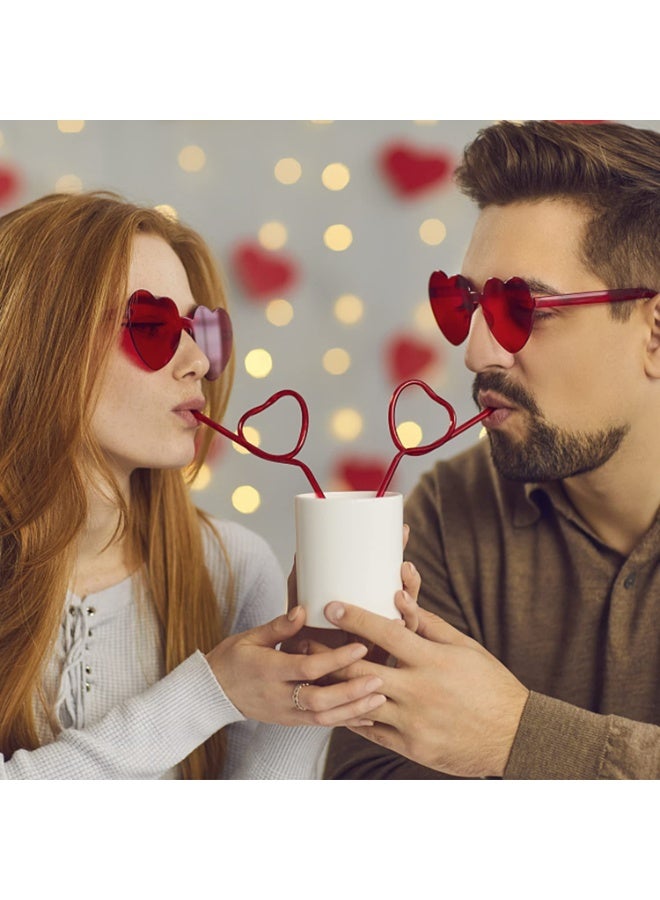 KOWVOWZ Heart Shaped Sunglasses for Women, Transparent Candy Rimless Sunglasses, Fashion Heart Shaped Glasses for Party Favor (10Pcs) - Image 3