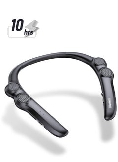 KASTWAVE Portable Neckband Bluetooth Speakers，Portable Bluetooth Speakers Wearable Wireless Speaker  3D Surround Sound Stereo Personal Sport Speaker with Mic for Home and Outdoor (Black)  - Image 1