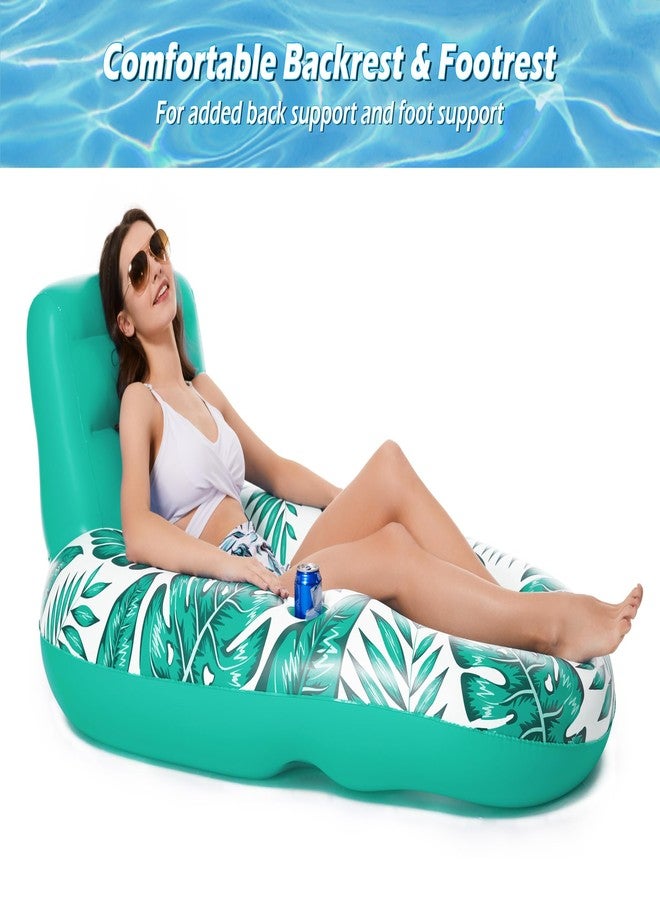 Jasonwell Inflatable Pool Float Adult - Pool Floaties Lounger Floats Raft Floating Chair Water Floaties for Swimming Pool Lake Lounge Float with Cup Holders Beach Pool Party Toys for Adults - Image 2