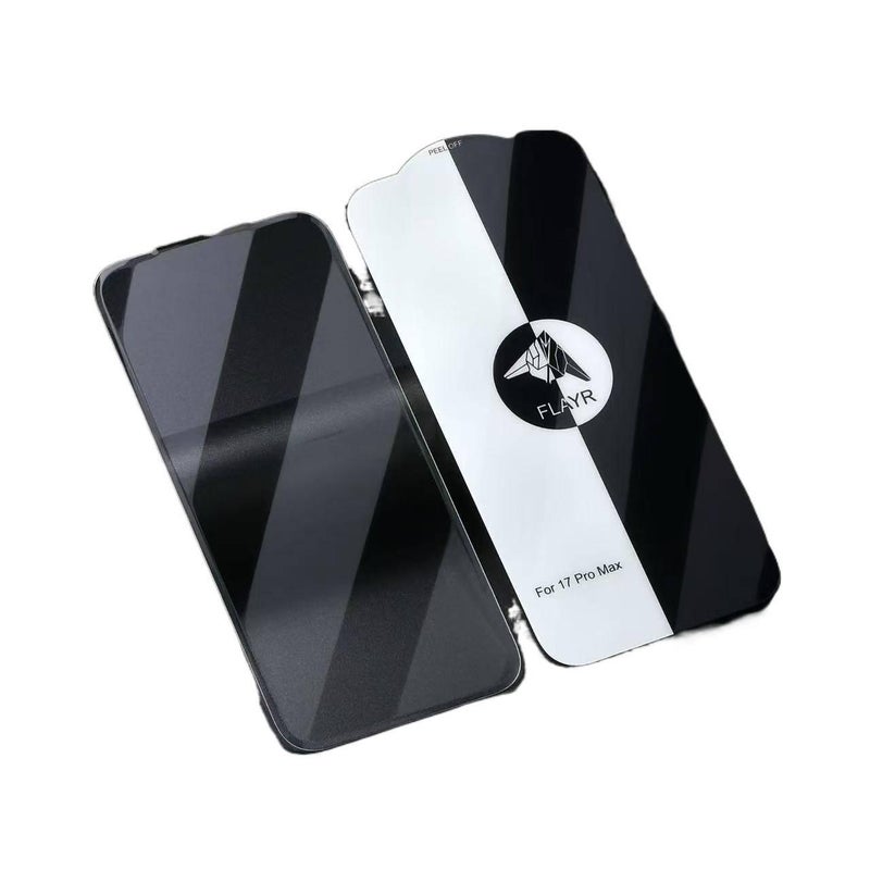 SK Glass Phone Case for iPhone 15 / 15 Plus / 15 Pro / 15 Pro Max with Full Screen Coverage and Privacy Protection plus High Definition plus Scratch Resistance in Black - Image 1