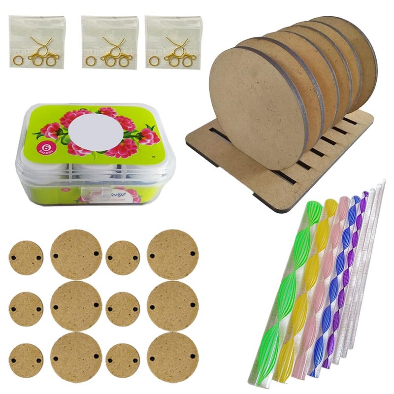 Penkraft Dot Mandala on Round Tea Coasters with Stand DIY Kit Free Video Tutorial - Image 2