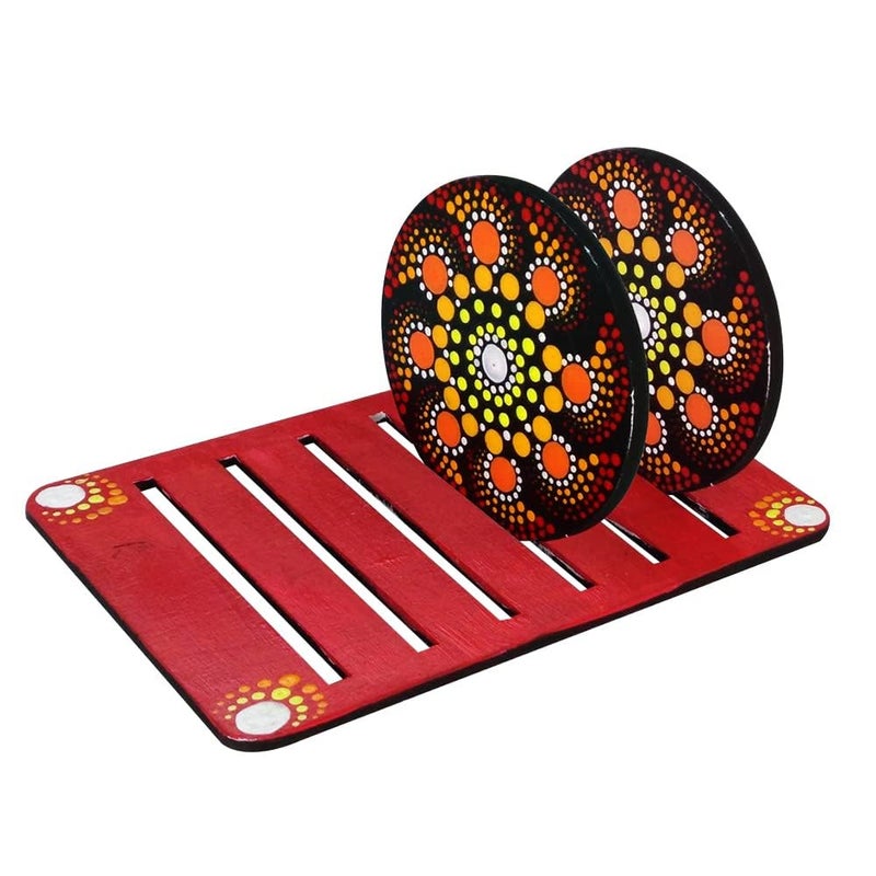 Penkraft Dot Mandala on Round Tea Coasters with Stand DIY Kit Free Video Tutorial - Image 5