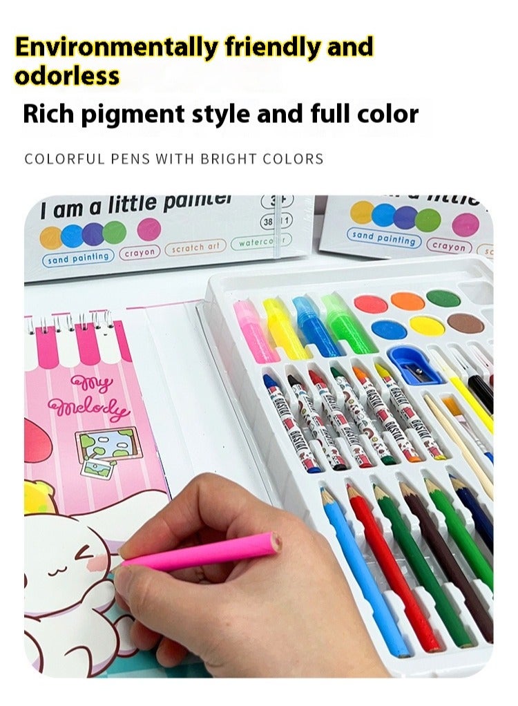 Scratch LABUBU Painting Filling Graffiti Book Toy Intellectual Crayon Watercolor Fluorescent Liquid Color Lead Children's Painting Coloring Book - Image 3