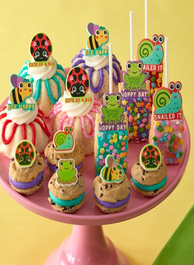 DecoPac Critter Cuties Cupcake Rings, 24 Adorable Animal Cupcake Toppers, Food Safe Cake Decorations - 24 Pack - Image 4