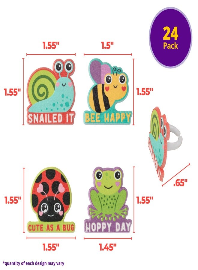 DecoPac Critter Cuties Cupcake Rings, 24 Adorable Animal Cupcake Toppers, Food Safe Cake Decorations - 24 Pack - Image 3