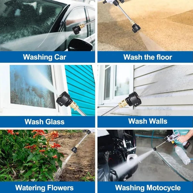 AEKDO 6 in1 Cordless Portable Pressure Washer Gun 48V High Pressure Water Gun with Cordless Rechargeable 6 Ways to Spray Water Used for Car Washer Gardens and Stones Floors - Image 3