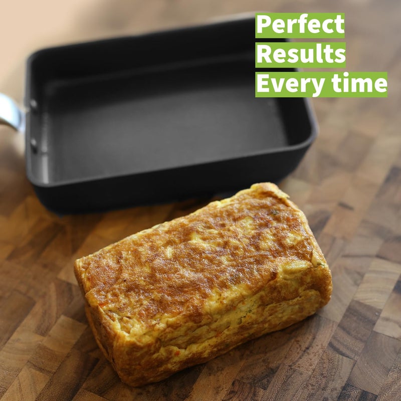 TECHEF - Tamagoyaki Japanese Omelette Pan/Egg Pan Skillet, PFOA-Free, Dishwasher Safe, Induction-Ready, Made in Korea (Black/Medium) - Image 3