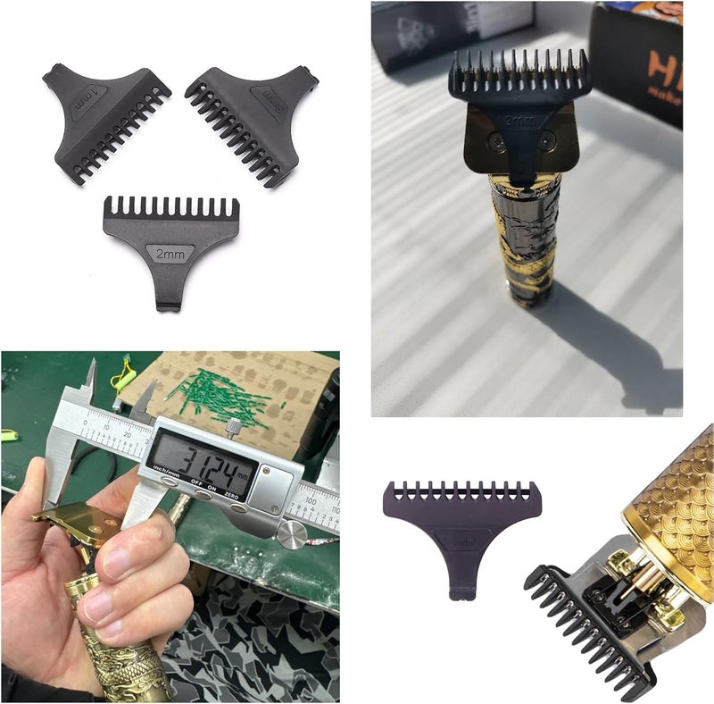 Hair Clipper Guides 8 Pack 1MM 2MM 3MM - Protection Guard Cover T-Blade Clipper Guides for Vintage T9 T-Blade Electric Trimmers Cordless Shavers Outliners Detailers - Image 3