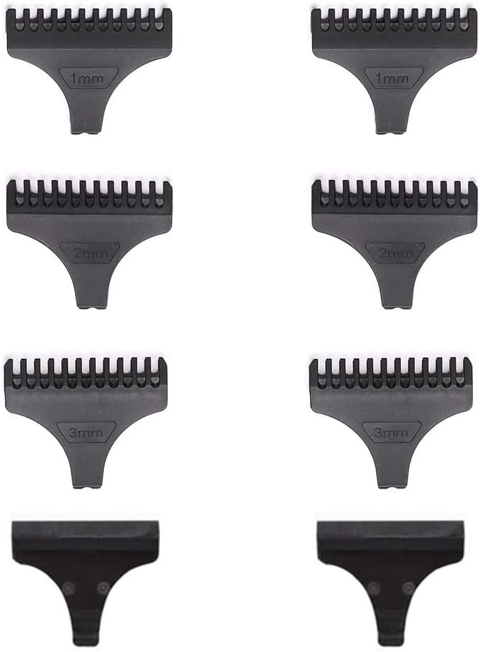 Hair Clipper Guides 8 Pack 1MM 2MM 3MM - Protection Guard Cover T-Blade Clipper Guides for Vintage T9 T-Blade Electric Trimmers Cordless Shavers Outliners Detailers - Image 1