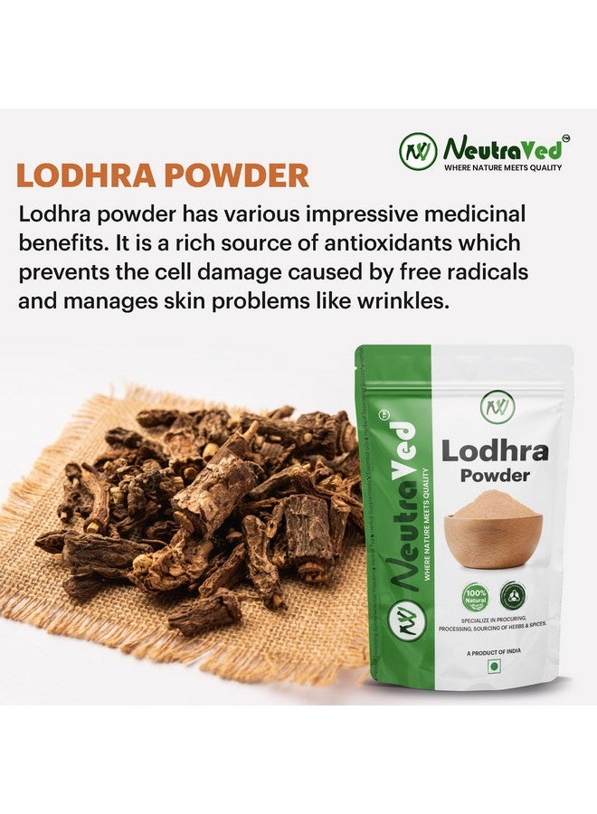 NeutraVed Pure Lodhra Powder - 200 Gram Pack - Ayurvedic Herb for Skincare and Wellness - Image 5
