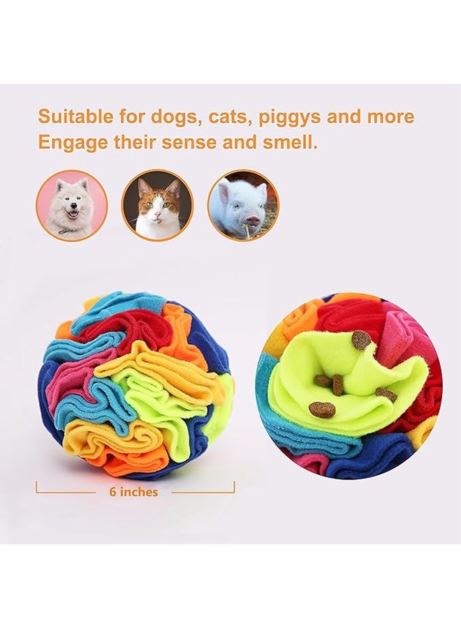 Snuffle Ball - Snuffle Ball للكلاب ، ألعاب التفاعلية لإبقائها مشغولة ، لعبة ألغاز الجرو مع حقيبة تخزين قابلة للغسل في الغسالة - Image 4