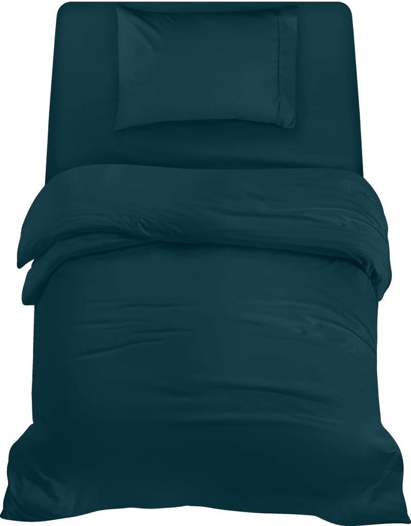 Utopia Bedding 3 Piece Single Bedding Set  Duvet Cover Fitted Sheet with Pillow case  Soft Brushed Microfiber Teal