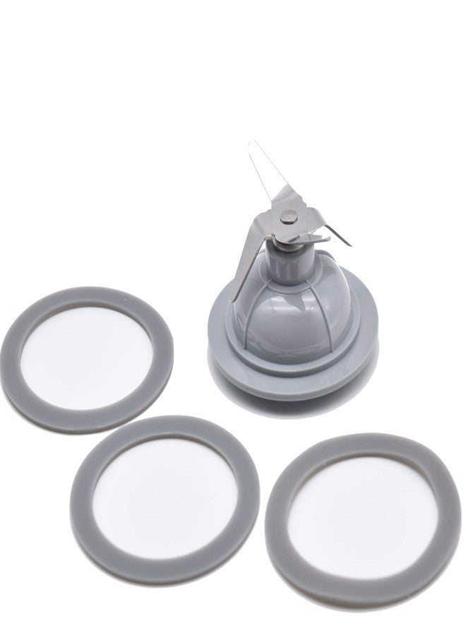 JIUDANI Blender Cutter Blade and 3 Rubber Gaskets Replacement Set, Grey, Fits Blender Models BL1900, BL3900, BL4900, BL5000, BL5900, BL6000, BL9000 - Image 2