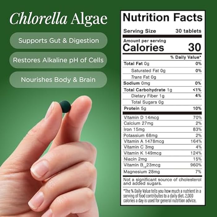 ENERGYBITS RECOVERYbits - Organic Chlorella Tablets - Plant-Based Algae Superfood - Chlorophyll - Cracked Cell Wall - Energy - Immune System - Detox - Keto - Vegan - Non-GMO - Large Bag - 1000 Tablets - Image 4