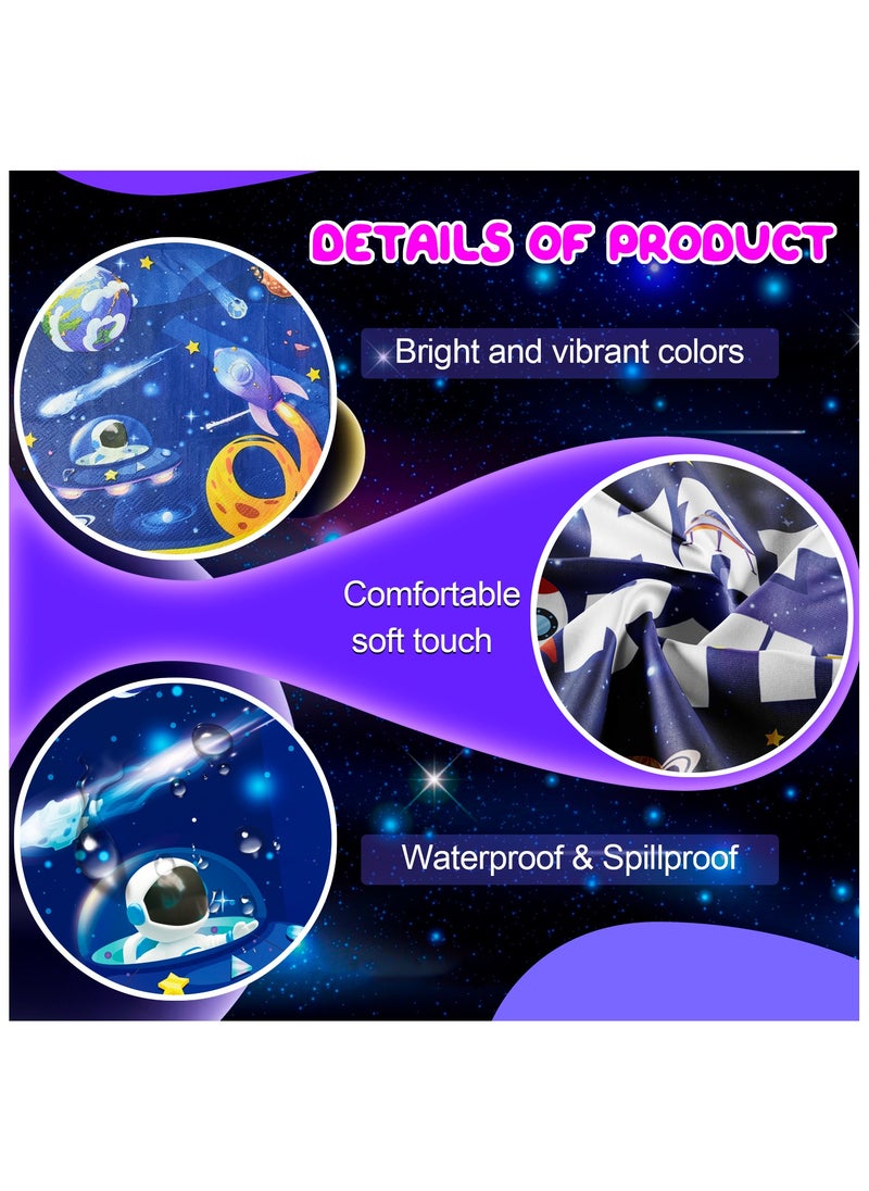 FRUITFUL PARTY - Space Birthday Party Decorations for 10 Guests, Outer Space Party Disposable Tableware Set Outer Space Themed Plates Tablecloth Backdrop Balloon - Image 1