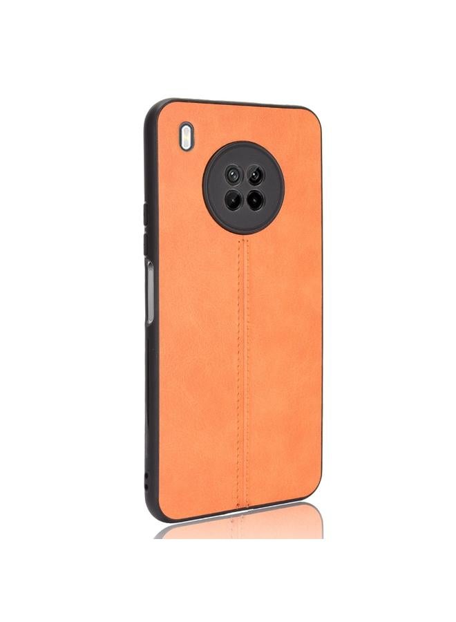 S-TOP Case For Huawei Y9a Shockproof Sewing Cow Pattern Skin PC + PU + TPU Case - Image 3