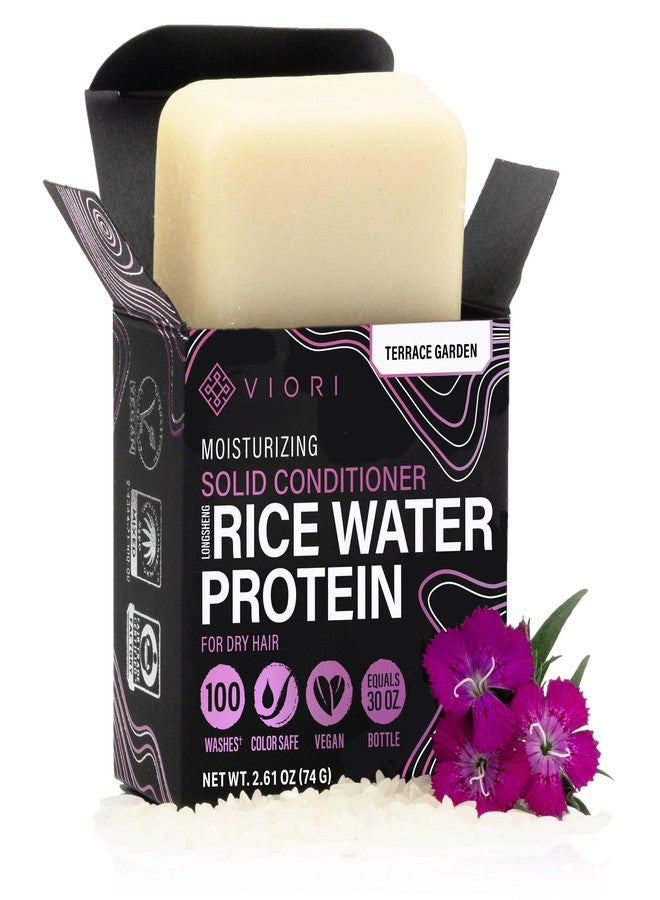 Viori Conditioner Bar - Handcrafted with Longsheng Rice Water & Natural Ingredients - Sulfate-free, Paraben-free, Cruelty-free, Phthalate-free, pH balanced 100% Vegan, Zero-Waste (Terrace Garden) - Image 1