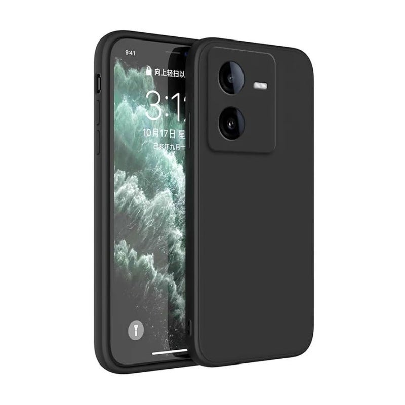 SPAZY CASE® iQOO Z9x 5G Back Cover | Soft Silicone Slim Back Case Cover for iQOO Z9x 5G - Black - Image 1