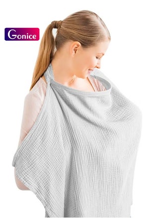 Muslin Nursing Cover for Baby Breastfeeding Breathable 100% Cotton Breastfeeding Cover with Rigid Hoop for Mother Nursing Apron Multi-use Carseat Canopy - pzsku/Z757168ED2072CDC92D80Z/45/1747720079/1b153e74-bff6-4bc2-ae5a-5b0d093e150c