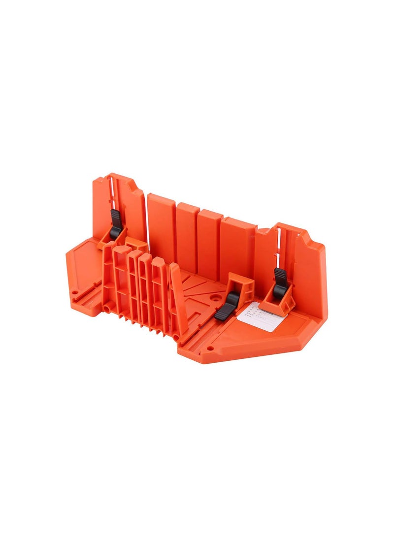 GGOOT Clamping Mitre Box, Saw Storage Miter Box, 14inch Plastic Mitre Box Pruning Hand Saw Wood Cutting Woodworking Tool with Clamp for Architectural Working - Image 1