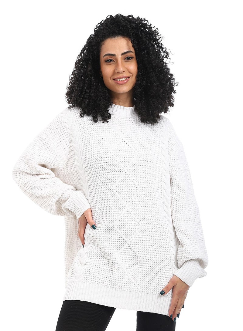 Caesar Women Wool Long Pullover Round Neck - Image 1