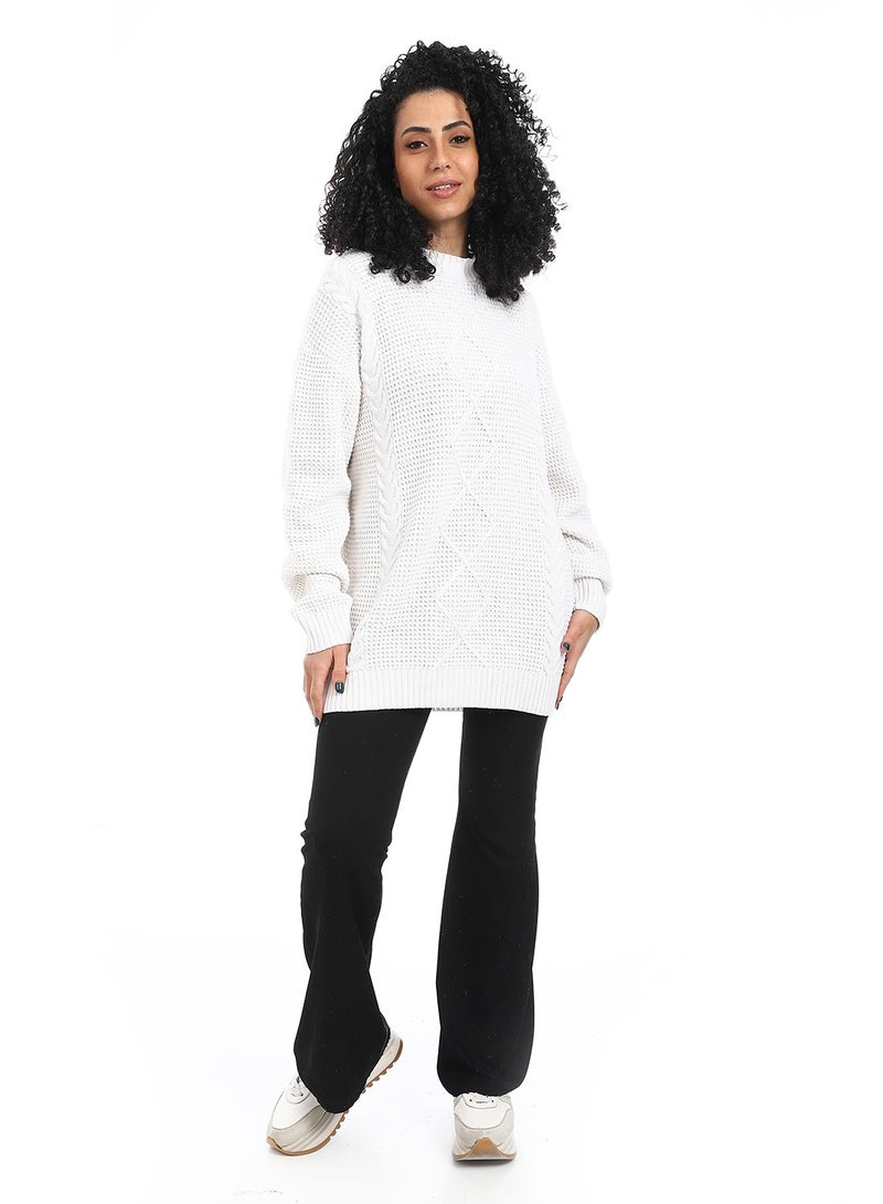Caesar Women Wool Long Pullover Round Neck - Image 4