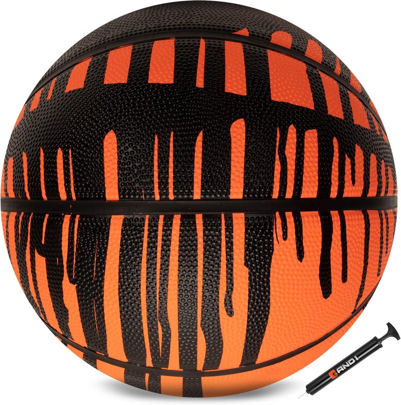 And1 Chaos Basketball: Official Regulation Size 7 (29.5 inches) Rubber - Deep Channel Construction Streetball, Made for Indoor Outdoor Basketball Games - Image 2
