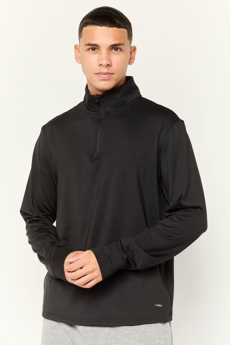 MOTION Men Sportswear Fit Long Sleeve Outdoor Sweatshirt, Black - Image 1