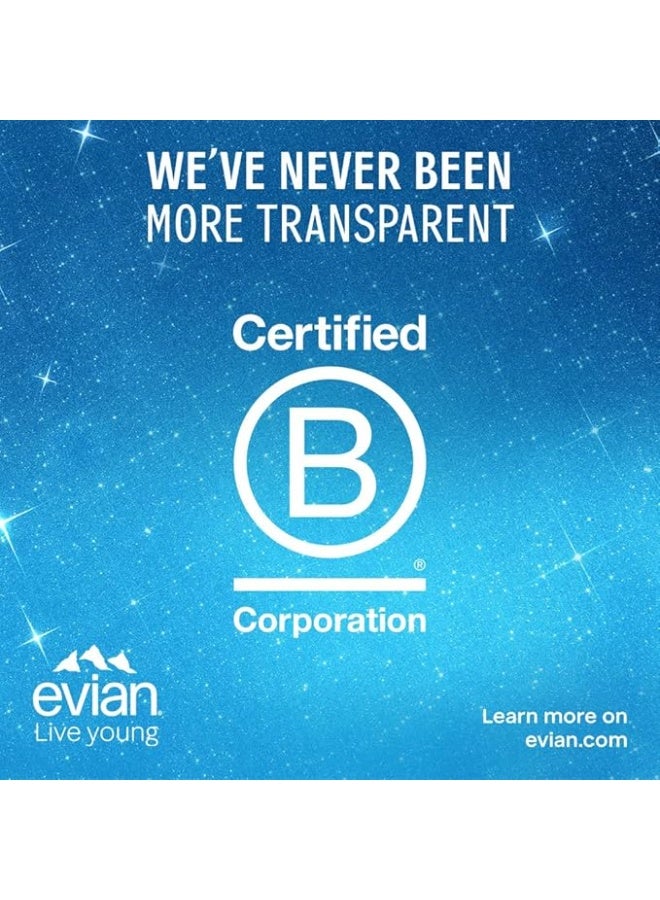إيفيان مياه إيفيان المعدنية الطبيعية الغازية 330 مل × 24 علبة - Image 3