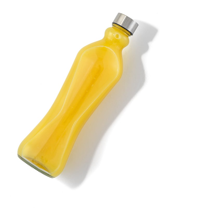 JoyJolt JoyJolt Glass Water Bottles - 2pc Glass Water Bottle Set. 32 oz Water Bottles, Clear Glass Bottles with Lids (Stainless Steel, Leakproof Seal). 1 Liter Water Bottles for Juicing or Iced Tea Bottle  - Image 5