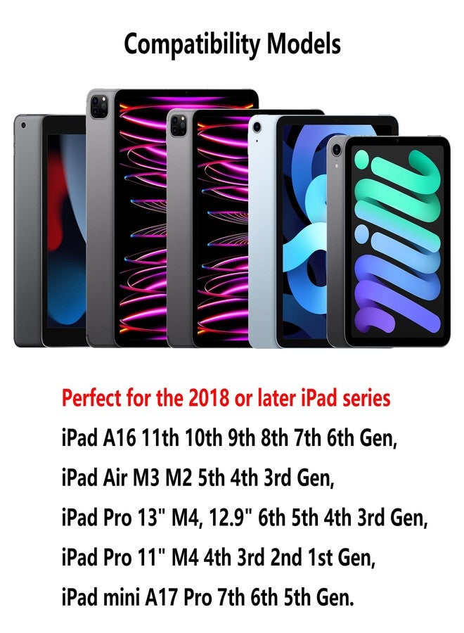 قلم لمس لأجهزة iPad A16 الجيل الحادي عشر، العاشر، التاسع، الثامن، السابع، والسادس، وiPad Pro مقاس 12.9، 11، و13 بوصة M4، وiPad Air M3 وM2 الجيل الخامس، الرابع، والثالث، وiPad mini A17 Pro 7، 6، و5، بديل لقلم Apple Pencil Pro الجيل الأول والثاني (أزرق) - Image 2