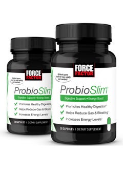 Probioslim 2Pack Probiotic Supplement For Women And Men With Probiotics And Green Tea Extract Reduce Gas Bloating Constipation Support Digestive Health & Gut Health 60 Capsules