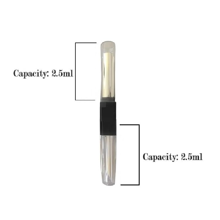 M.C. PIPWALA MC PIPWALA 5ml Empty Lip Gloss Lip Care Cosmetic Oil Bottles Transparent Empty Clear Lip Containers Tubes Refillable Bottle With Plug 2 in 1 Lipgloss 2 PCS  - Image 3