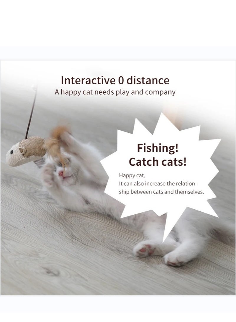 Funny Cat Stick Wooden Stick Pet Toy 40cm - Image 2