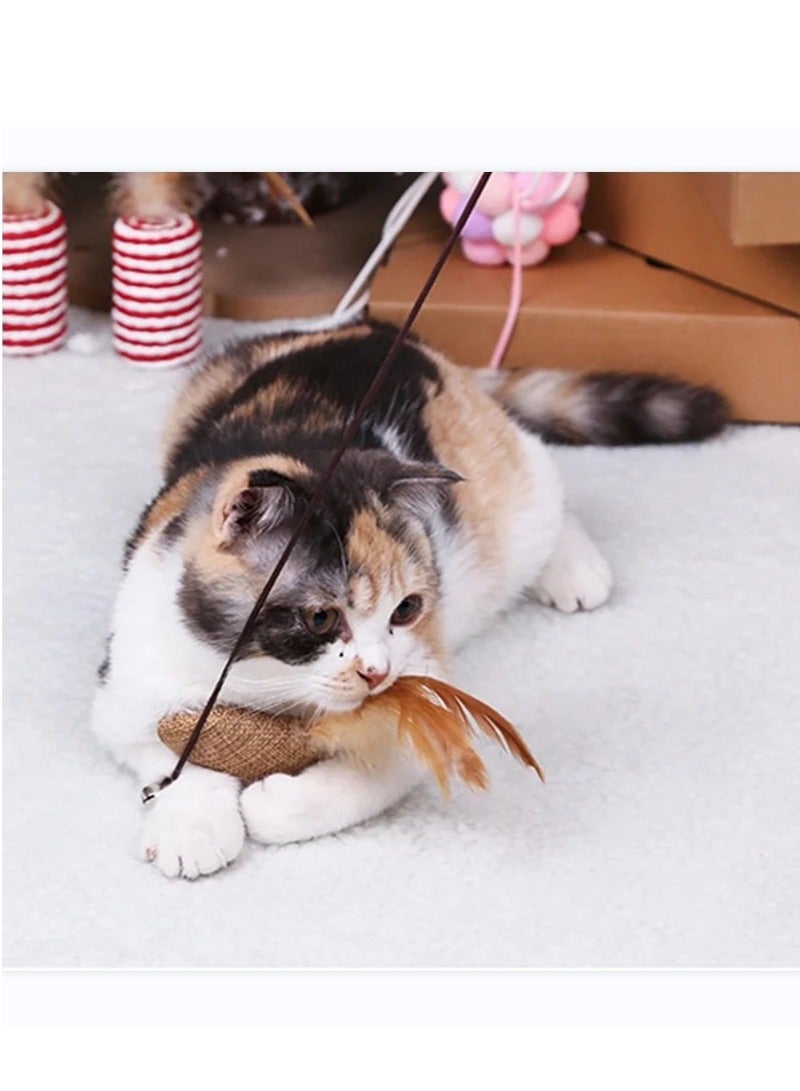Funny Cat Stick Wooden Stick Pet Toy 40cm - Image 5