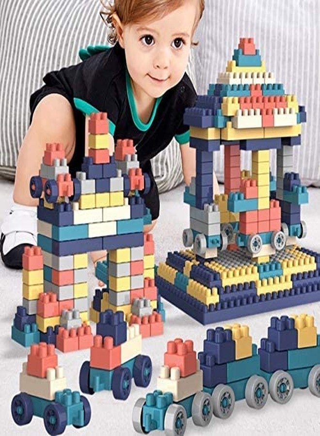PULSBERY Kid's Creative Learning Educational Assembling Building Unbreakable Mummy Building Blocks Toy Puzzle Set + Smile Boll (Multicolor) - 200 Pieces - Image 1