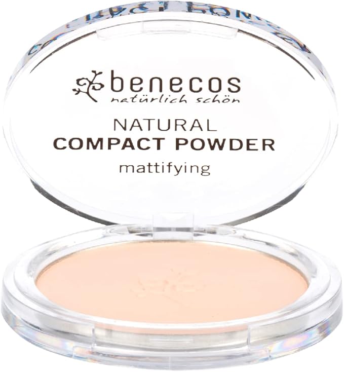 Benecos Benecos Natural Cosmetics Compact Powder Pressed Matting Vegan Porcelain 9g  - Image 1